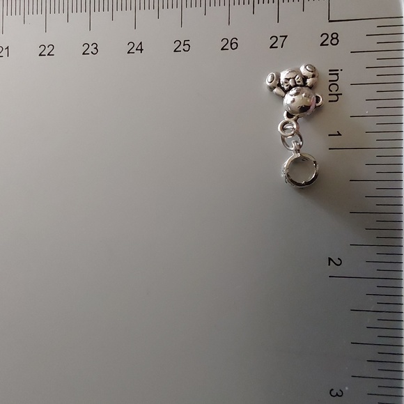 Teddy Bear Charm for European Style Bracelets Fits Pandora Systems - Picture 2 of 3